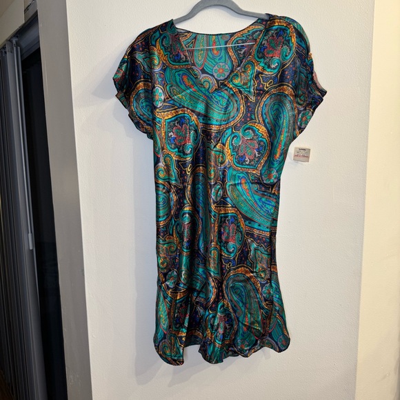 California Dynasty Vintage Paisley 2 Piece Sleep Dress and Robe Size S/M NWT - Picture 3 of 7